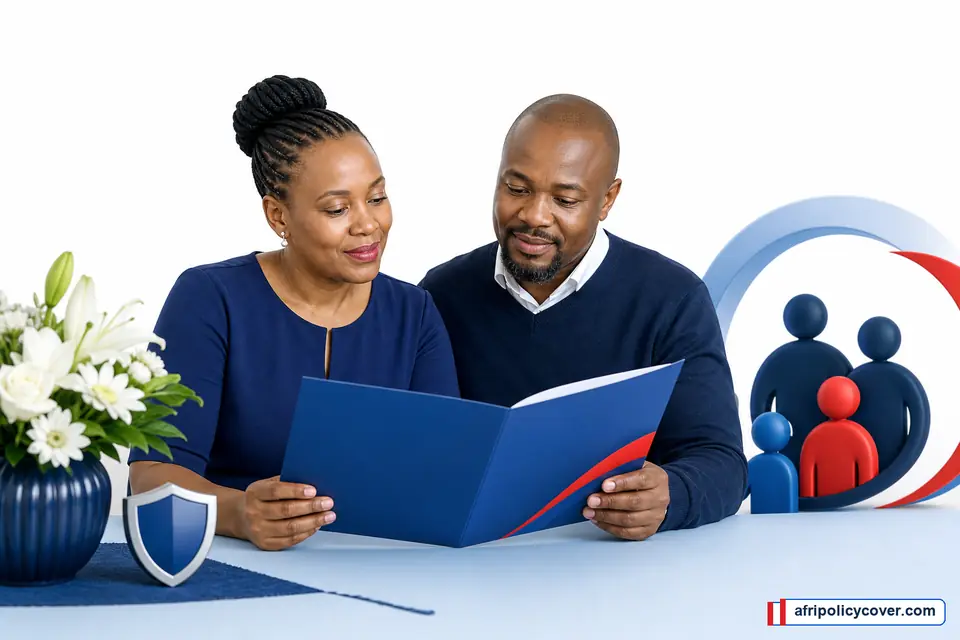Funeral Cover Age Limits Guide illustrated through a South African family discussing funeral planning
